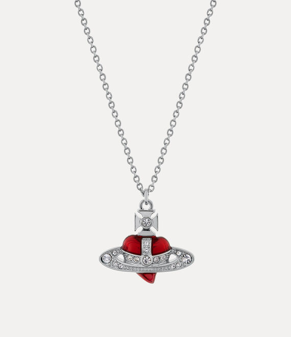 Vivienne Westwood 1;1 Red Diamante Heart Necklace